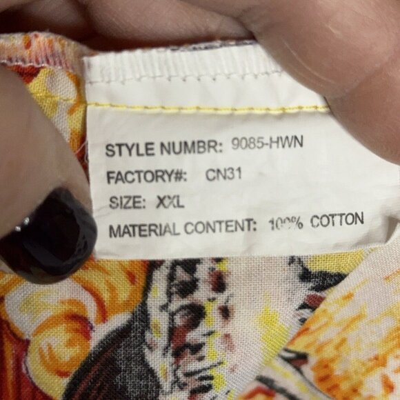 Mens Tropical Shirt XXL Swordfish Palm Trees Sailboats Flowers Sunshine Island - Picture 7 of 16